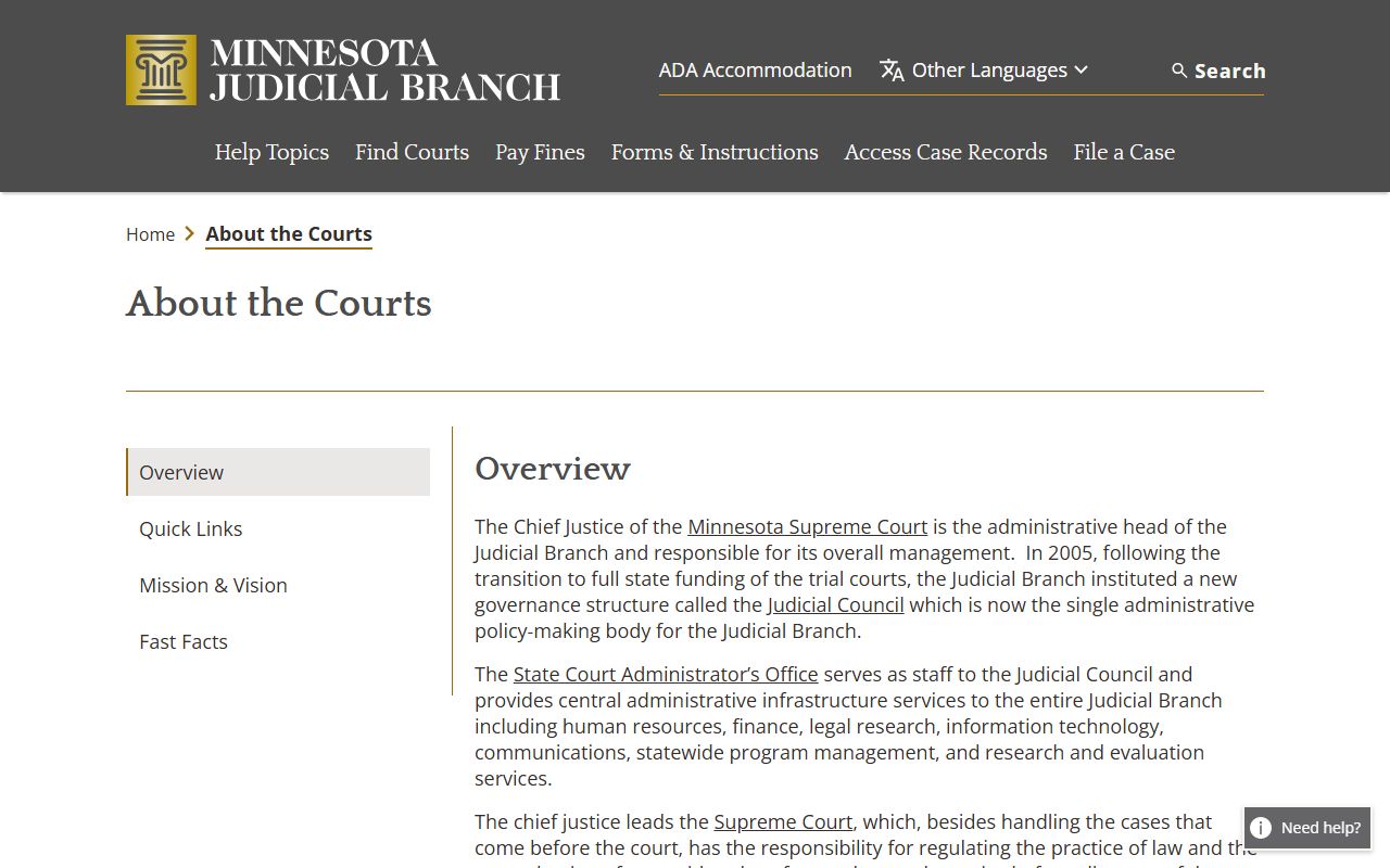 Minnesota court hierarchy overview