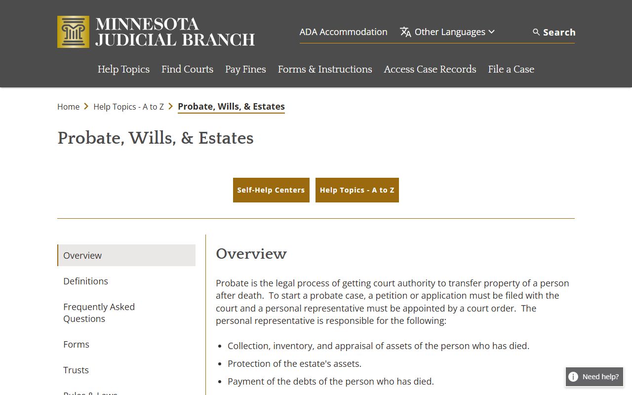 Freeborn County probate records Minnesota probate overview